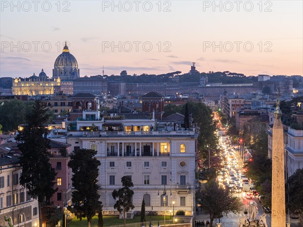 Dome of St. Peter's Basilica at dusk