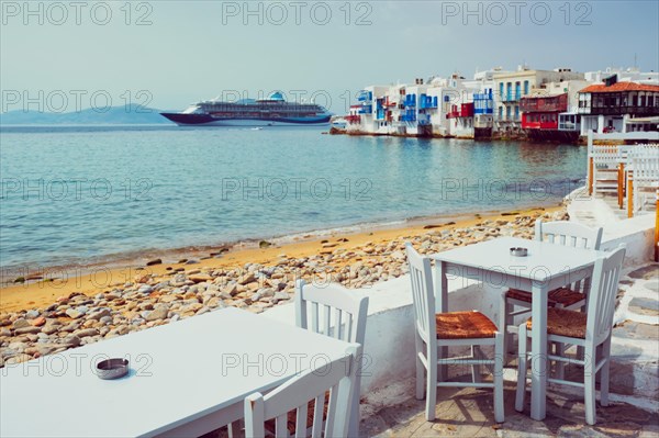 Tourist greek scene
