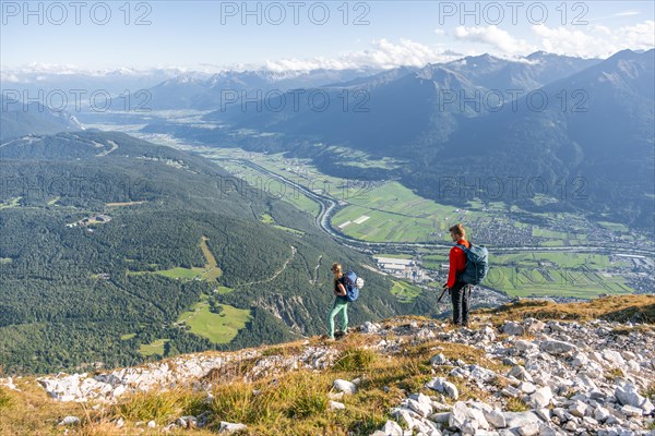 Hikers descending