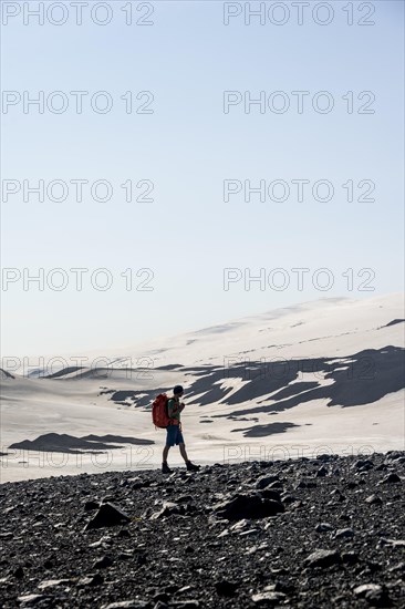 Hiker on hiking trail