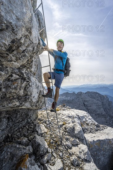 Hiker in a secured path