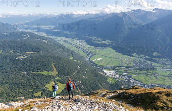 Hikers descending