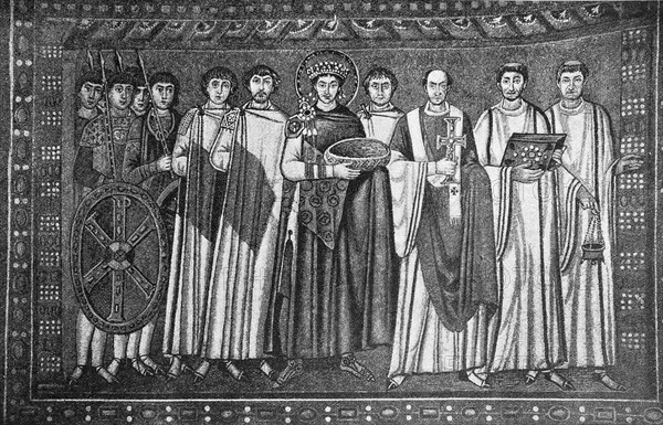 Emperor Justinian with his retinue