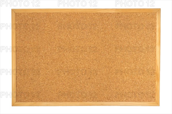 Empty cork board isolated on white background