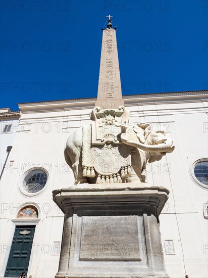 Elephant sculpture by Bernini in front of Santa Maria sopra Minerva