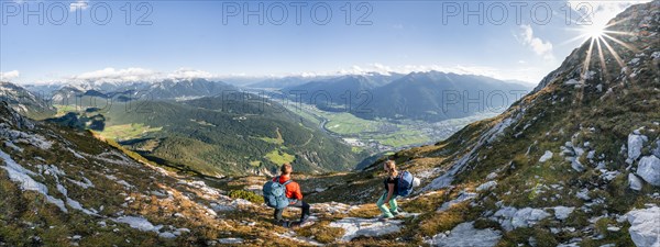 Hikers descending