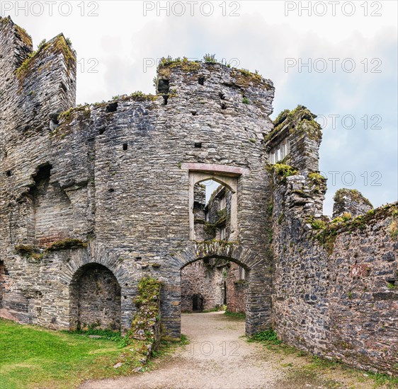 Panorama of Berry Pomeroy Castle