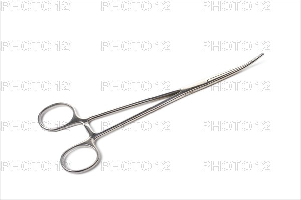 Medical clamps isolated on white