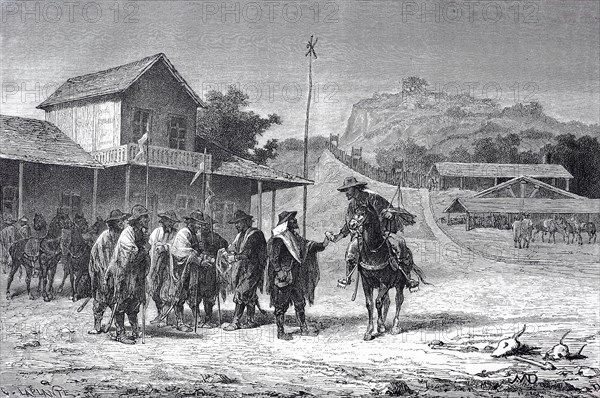 Distribution of cigars to the locals in 1880 in Paraguay