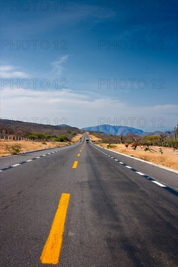 Road in desert in Mexico