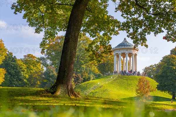 English Garden with Monopterus in Autumn