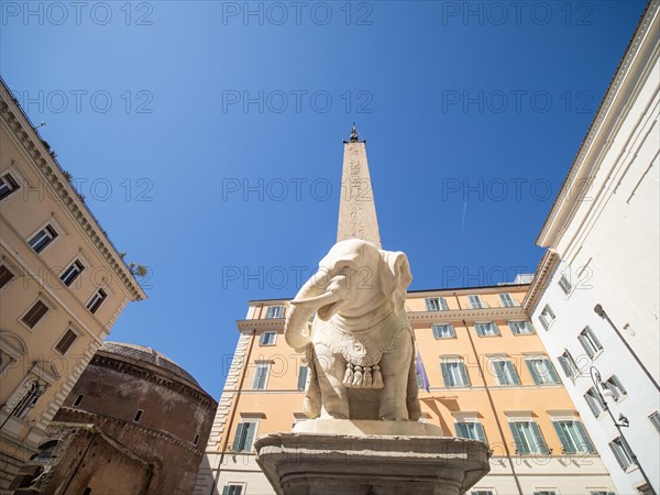 Elephant sculpture by Bernini in front of Santa Maria sopra Minerva