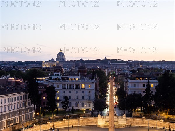 Dome of St. Peter's Basilica at dusk