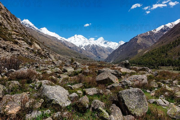 View from Chitkul Village in Sangla Valley