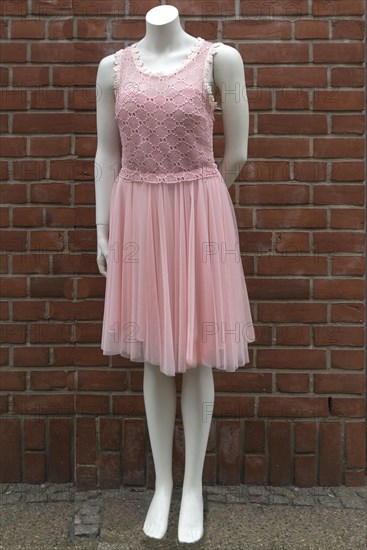 Mannequin with pink dress