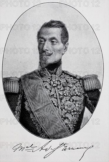 Armand-Jacques Leroy de Saint-Arnaud was a French soldier and Marshal of France from 20 August 1798 to 29 September 1854. He served as French Minister of War until the Crimean War