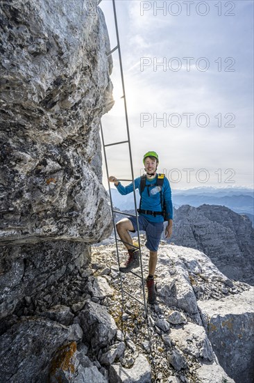 Hiker on a secured path