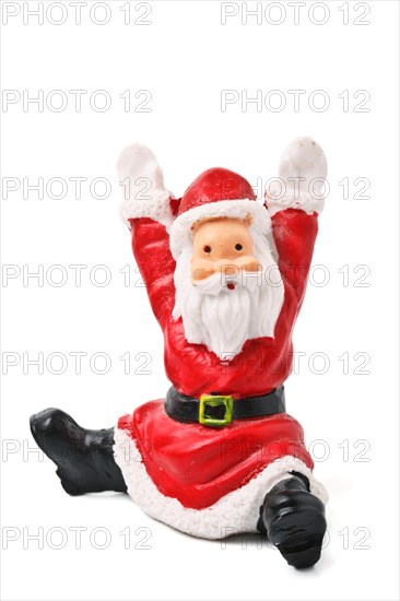 Santa Clause figurine isolated on white