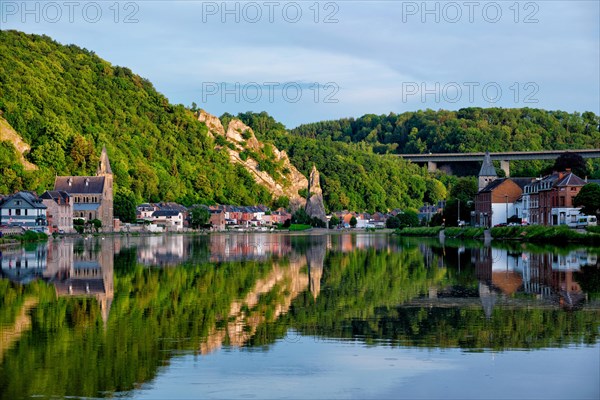 View of picturesque Dinant city over the Meuse river Dinant is a Walloon city and municipality located on the River Meuse