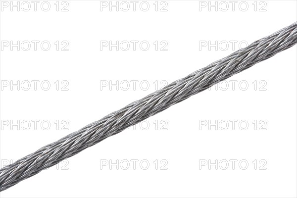 Steel hawser isolated on white background