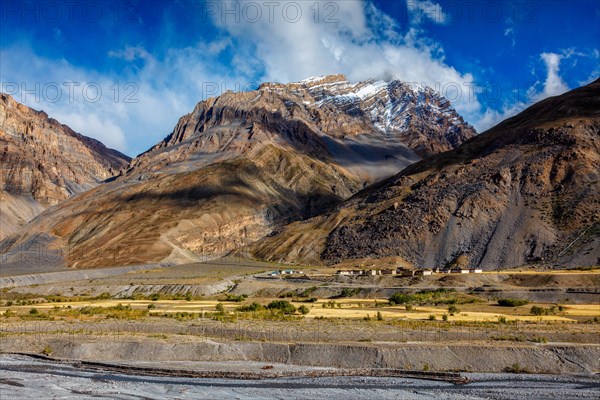 Village in Himalayas in Pin Valley