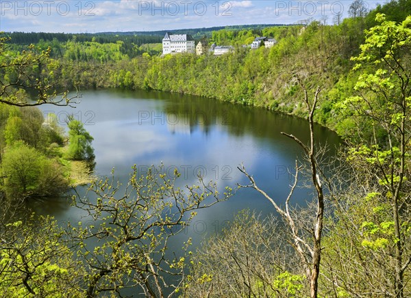 Burgk Castle on the River Saale