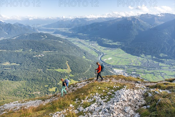 Hikers descending