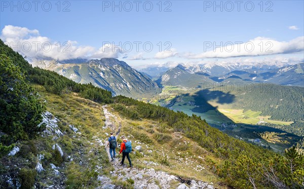 Hikers descending