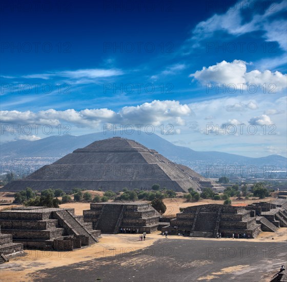 Pyramid of the Sun Teotihuacan Mexico View from the Pyramid of the Moon