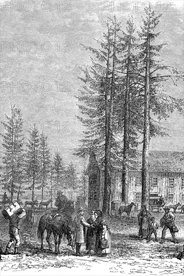 Polling station at Lac Donner in California