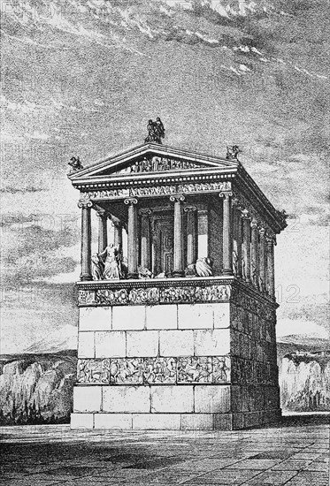 The reconstitution of the Nereid monument is a sculptural tomb from Xanthos in Lycia