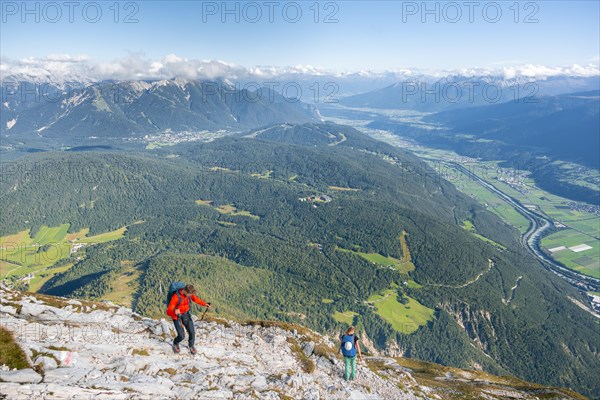 Hikers descending