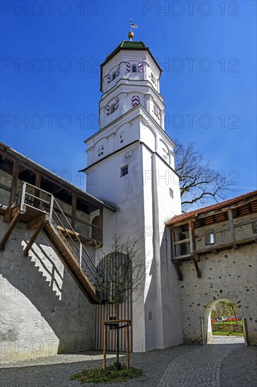 Powder tower and battlements on the town wall