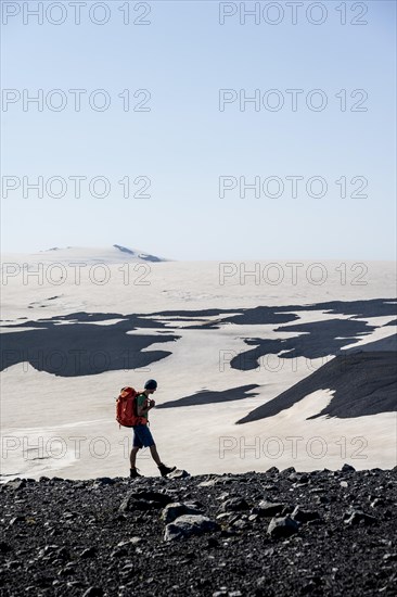 Hiker on hiking trail