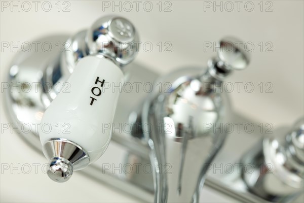 Abstract of classic chrome sink faucet