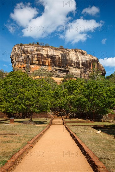 Famous ancient Sigiriya rock Sri Lanka