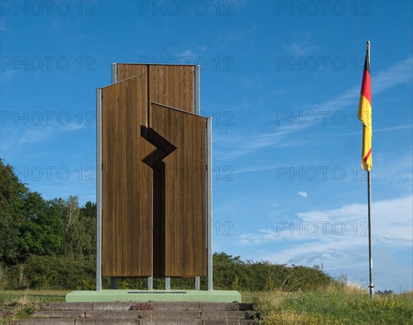 Memorial plaque at the former US observation base Point Alpha on the inner-German border. Today Point Alpha is a memorial