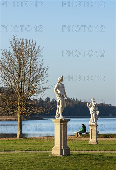 Statues and figures in the park of Rheinsberg Castle