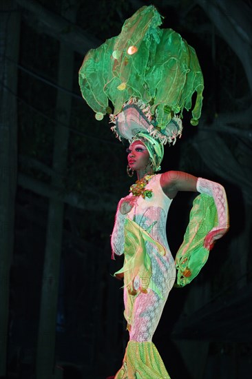 Dancer at the Tropicana open-air nightclub in the suburb of Marianao