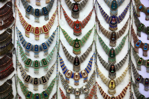 Jewellery in a souvenir shop in Esna