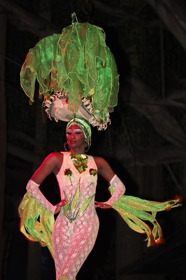 Dancer at the Tropicana open-air nightclub in the suburb of Marianao