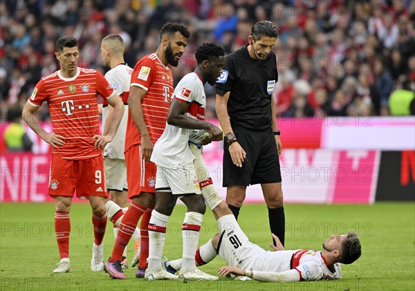 Injury Atakan Karazor VfB Stuttgart on the ground