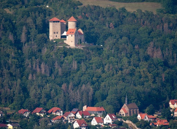 Normannstein Castle above the town of Treffurt in the Werra Valley