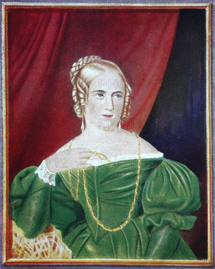 Unbekannte Dame nach einem Gemaelde von Karoline Stelzner und Carl Ferdinand Stelzner