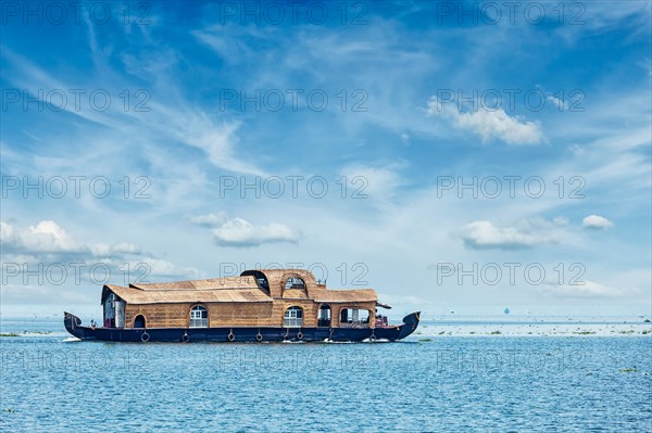 Tourist houseboat in Vembanadu Lake