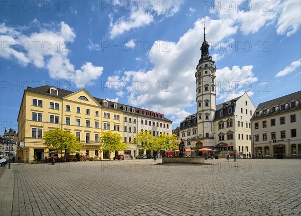 Market square with Renaissance town hall