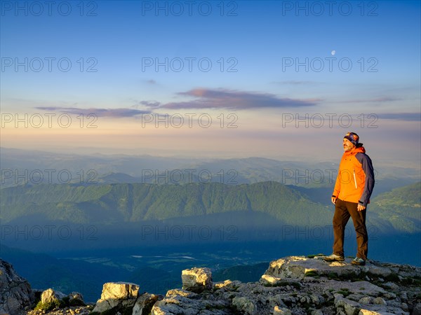 Mountaineers at the summit of Krn