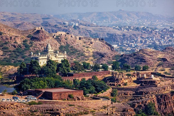 Aerial view of tourist landmark of Jodhpur