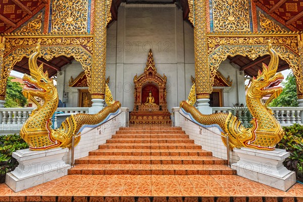 Wihan Luang buddhits temple in Wat Phra Singh