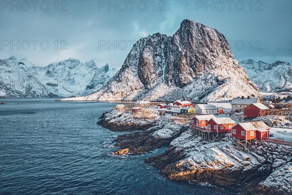 Famous tourist attraction Hamnoy fishing village on Lofoten Islands